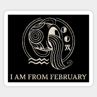 Born in February – Aquarius Zodiac Design Magnet